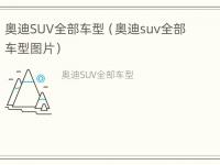 奥迪SUV全部车型（奥迪suv全部车型图片）