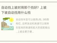 自动挡上坡时用那个挡好？ 上坡下坡自动挡用什么档