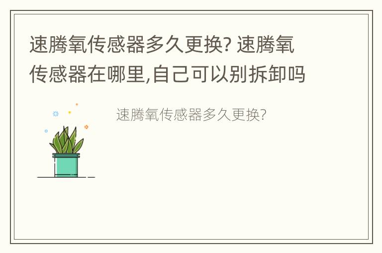 速腾氧传感器多久更换? 速腾氧传感器在哪里,自己可以别拆卸吗?