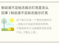 制动液不足标志指示灯亮是怎么回事（制动液不足标志指示灯亮如何处理）