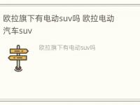 欧拉旗下有电动suv吗 欧拉电动汽车suv