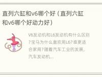 直列六缸和v6哪个好（直列六缸和v6哪个好动力好）